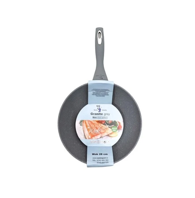 Tigaie Wok 32cm Fier + PVC A-12602 Wei